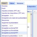 Exporter en PPT avec Google Documents