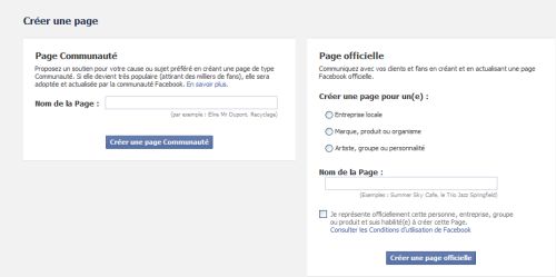 comment créer une page pro sur Facebook